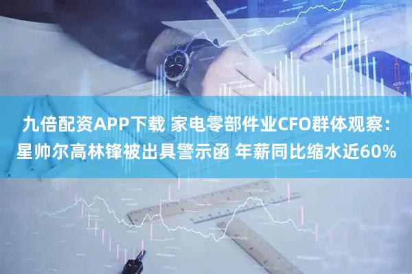九倍配资APP下载 家电零部件业CFO群体观察：星帅尔高林锋被出具警示函 年薪同比缩水近60%
